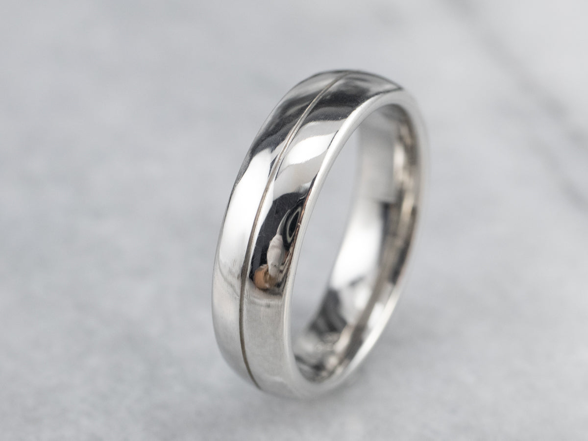 Unisex Heavy Platinum Band