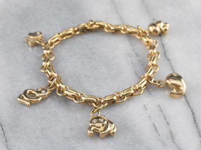 10th Anniversary Diamond Charm Bracelet | Magpie Jewellery