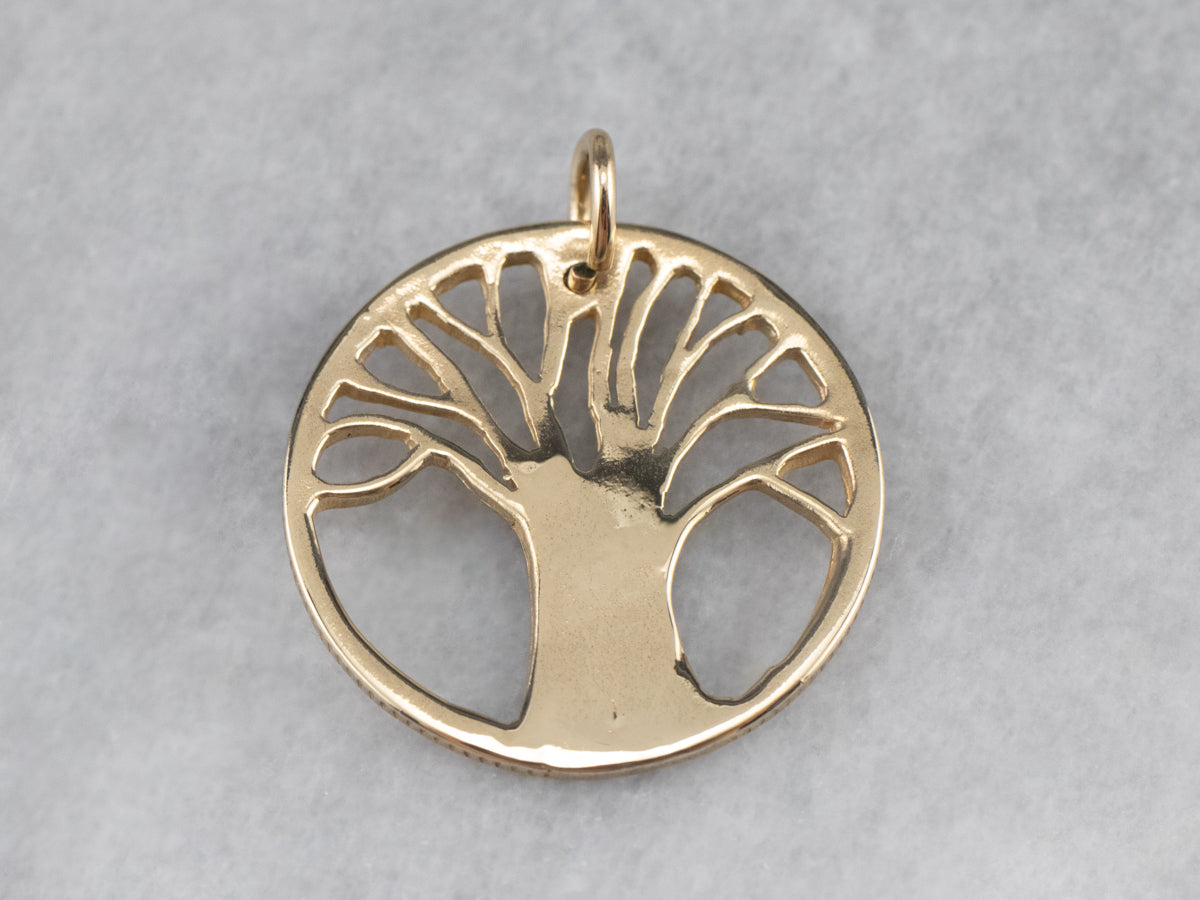 Yellow Gold Tree of Life Pendant