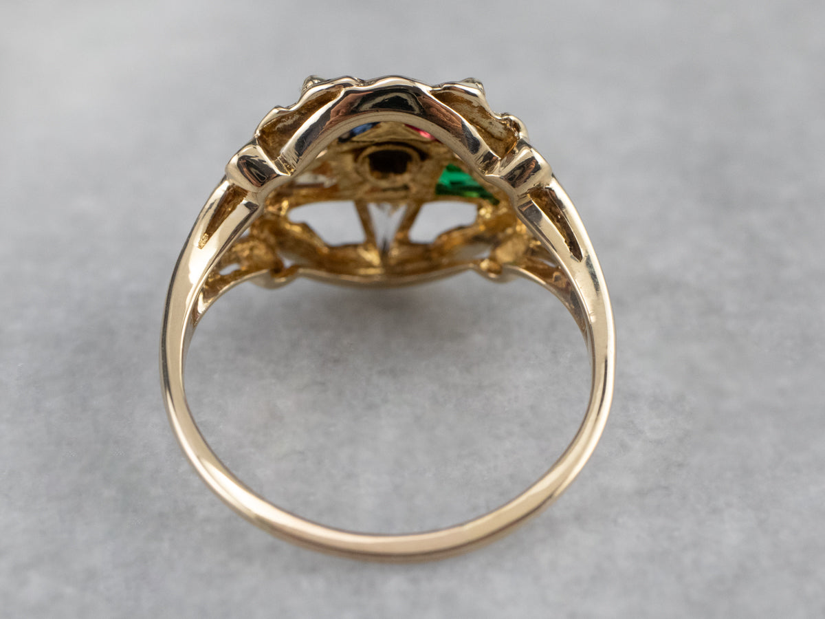 Orden de oro vintage del anillo de la estrella oriental