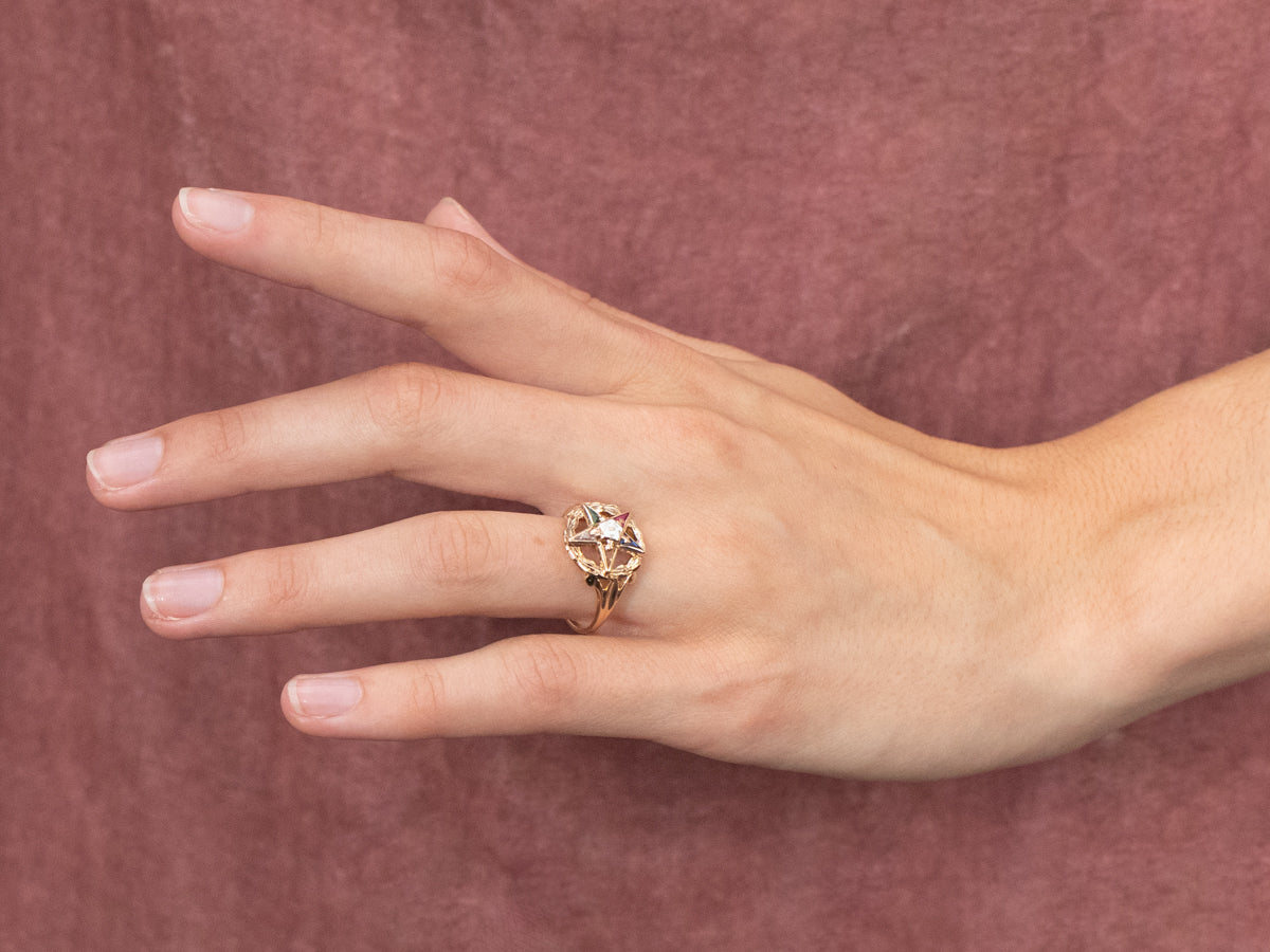 Vintage Gold Order of the Eastern Star Ring