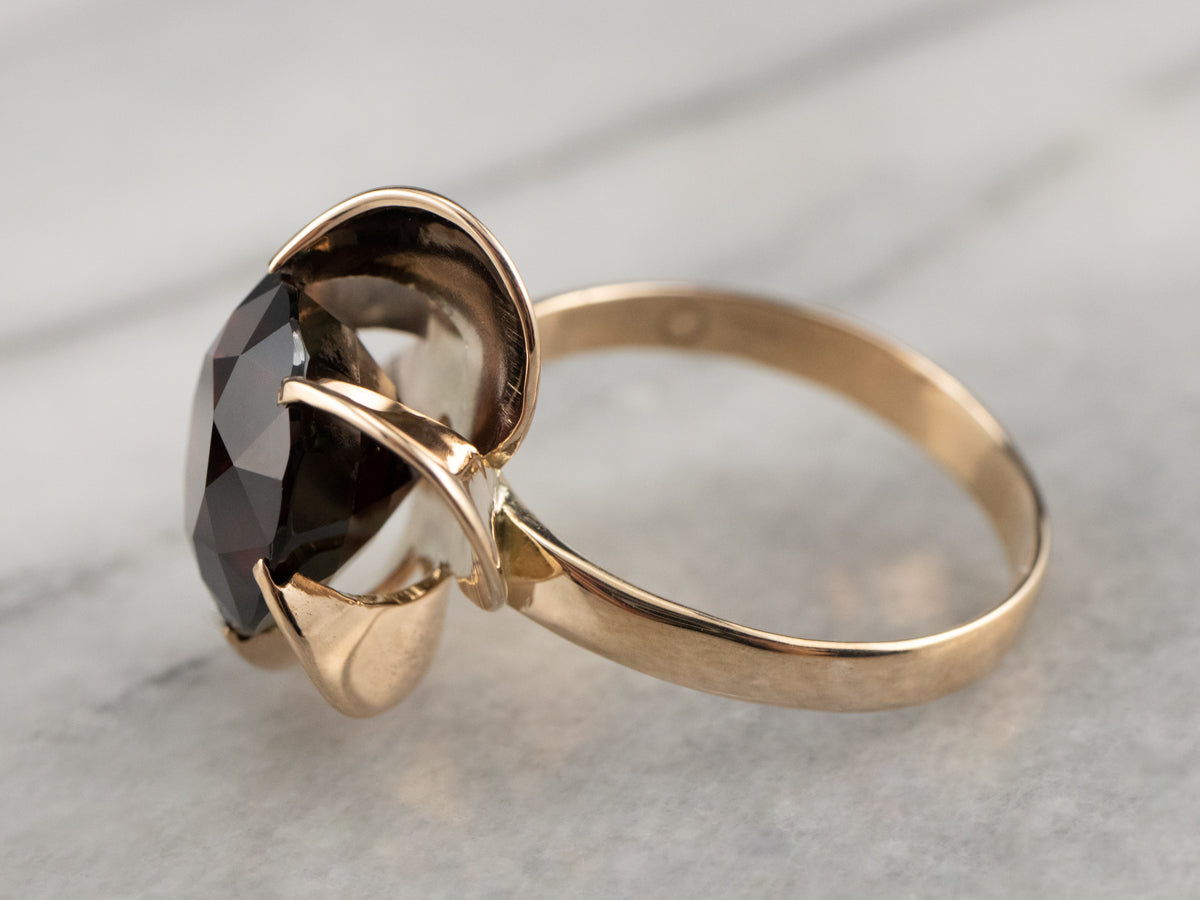 Pyrope Garnet Rose Gold Cocktail Ring