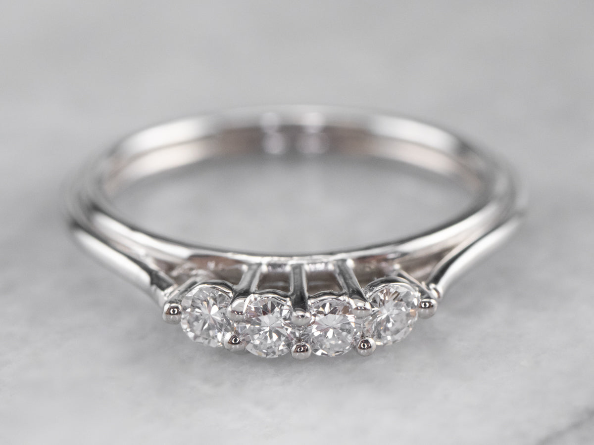 Multi Diamond 18K White Gold Ring