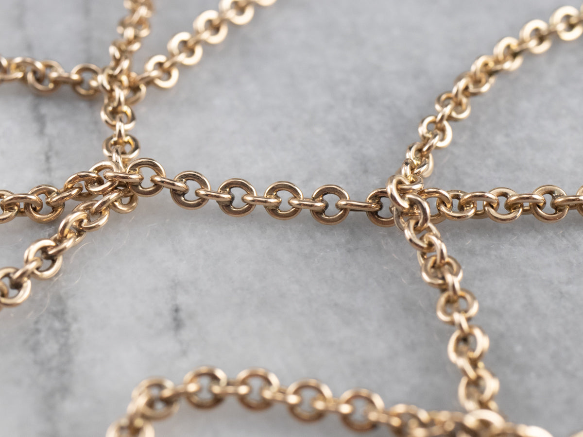 14K Gold Oval Link Chain Necklace