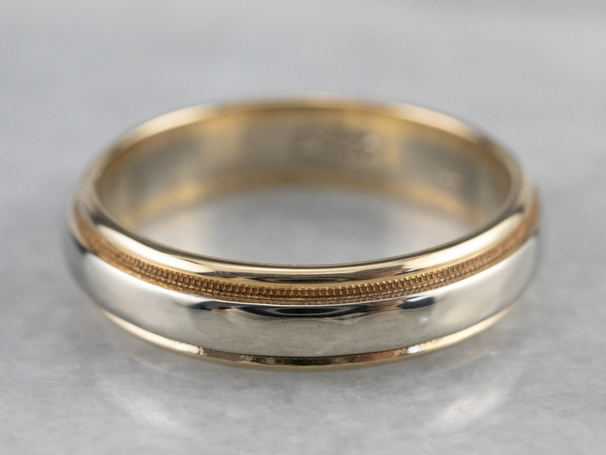 Two Tone Gold Band