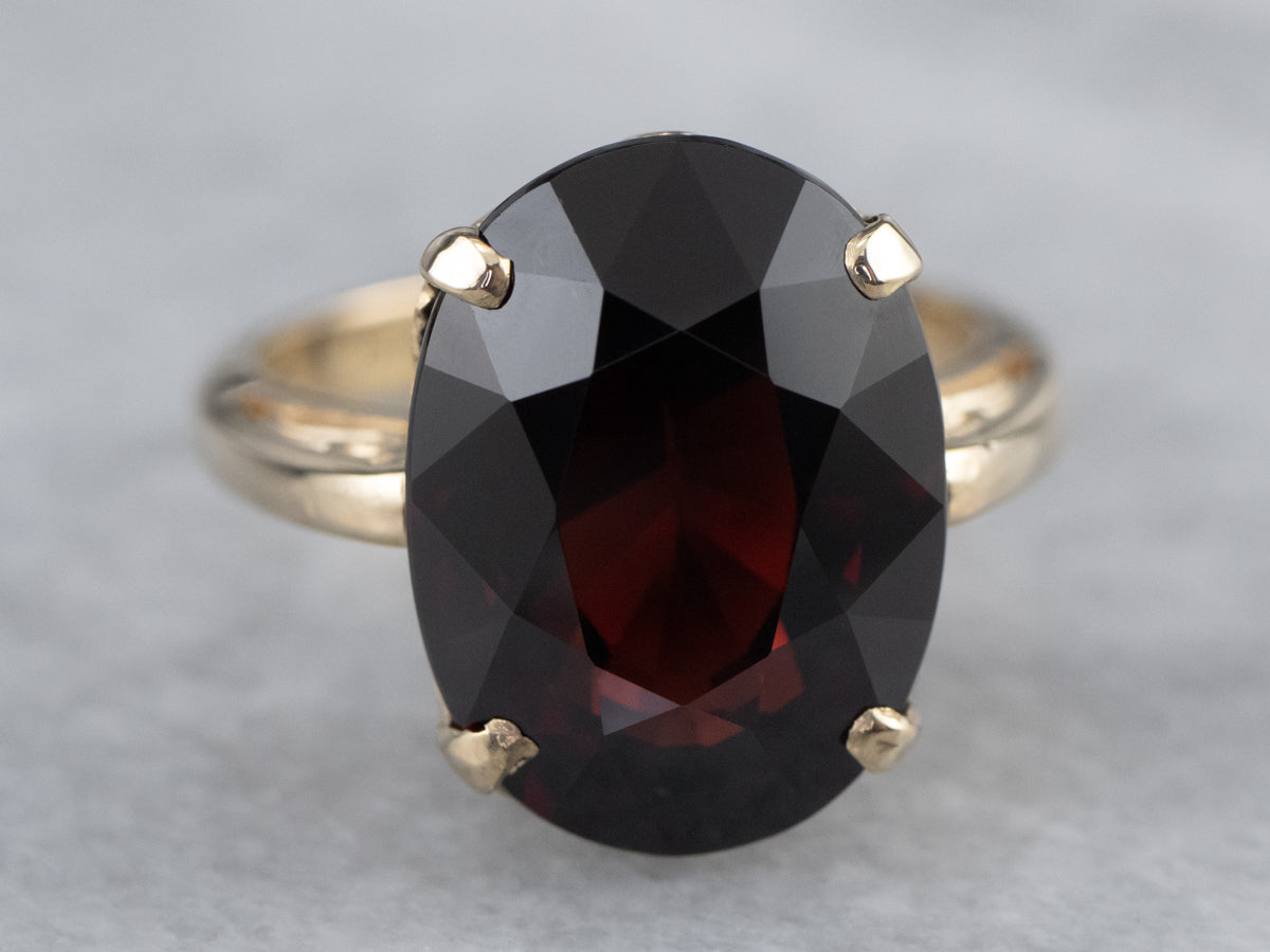 Pyrope Garnet Gold Statement Ring