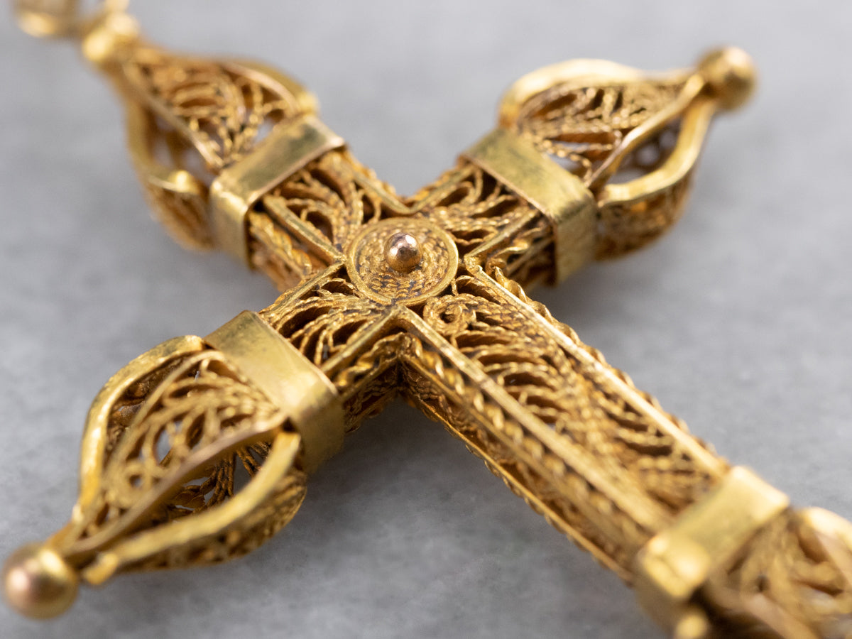 Portuguese Gold Filigree Rosary