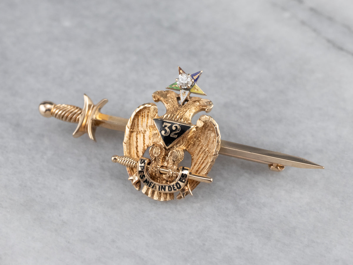 Masonic brooch outlet