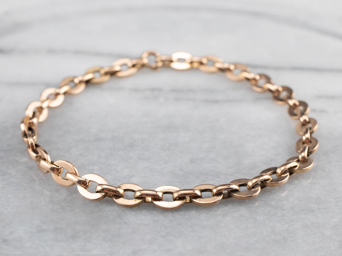 Rose 14K Gold Chain Bracelet