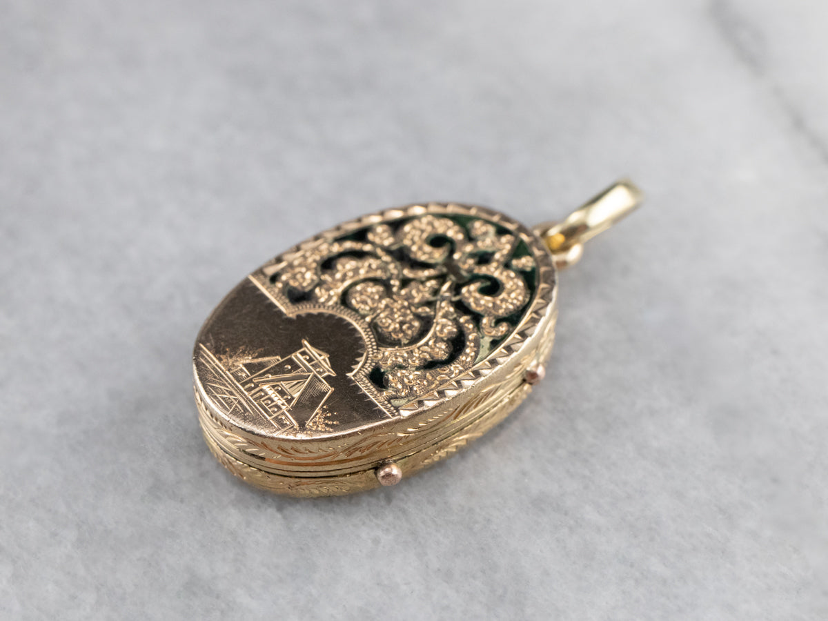 Antique Victorian Silver Floral Locket Necklace Circa 1900 – Antique  Jewellery Online
