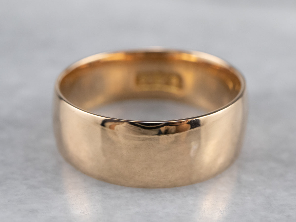 Unisex Antique Rose Gold Band