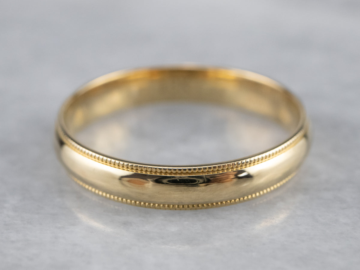 Vintage Yellow 18K Gold Band