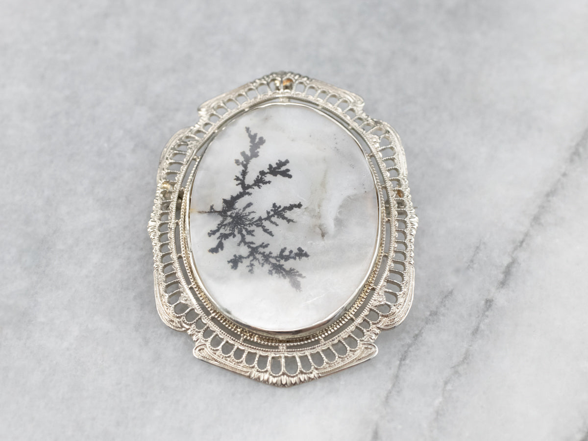 Shazar Stone Agate Brooch or Pendant