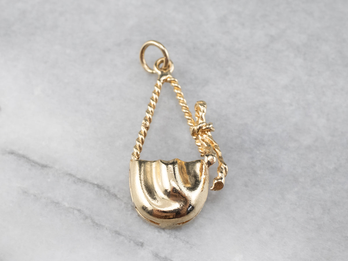 Vintage Pocketbook of Gold Pendant