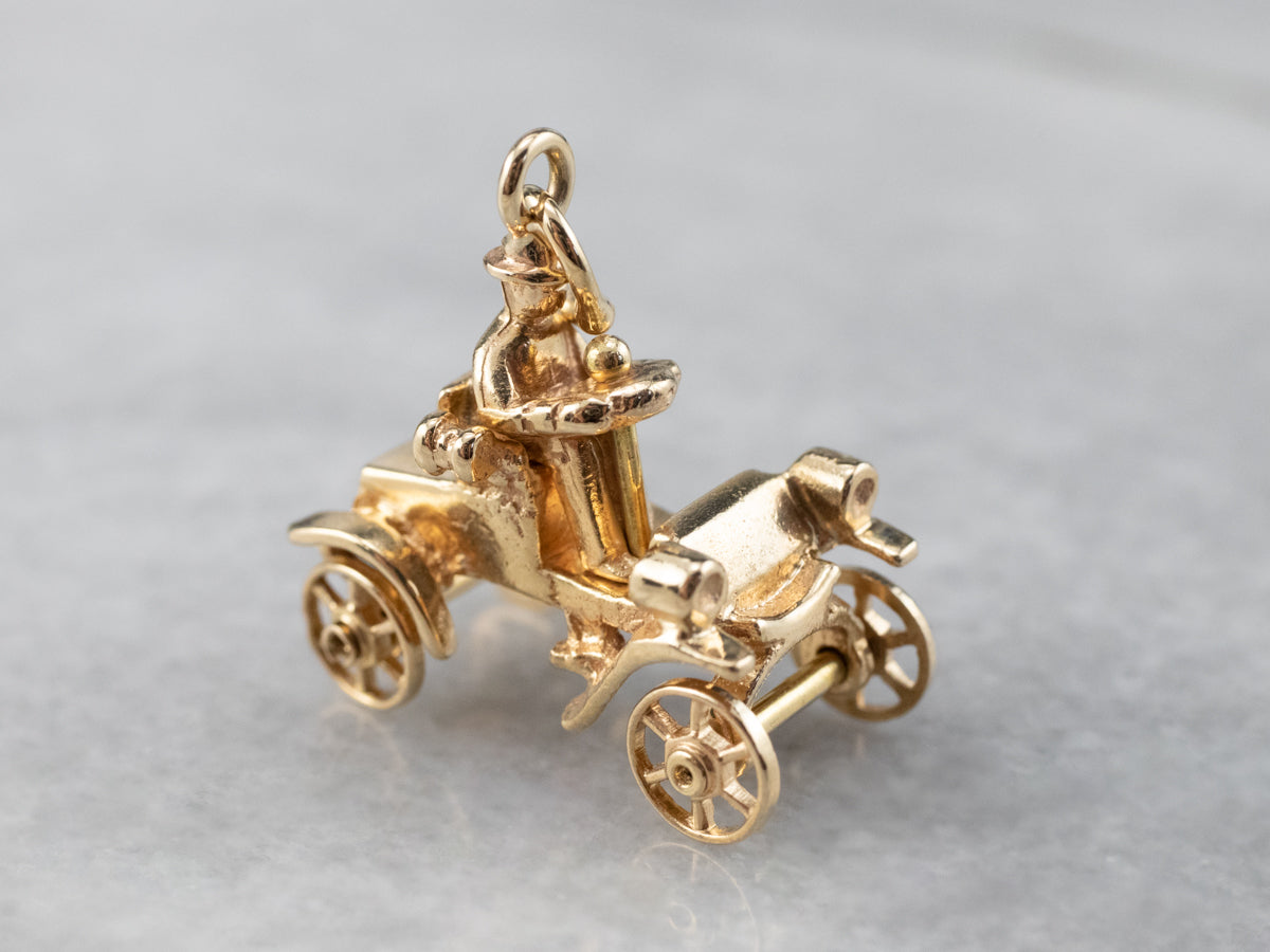 Vintage Gold Model-T Charm