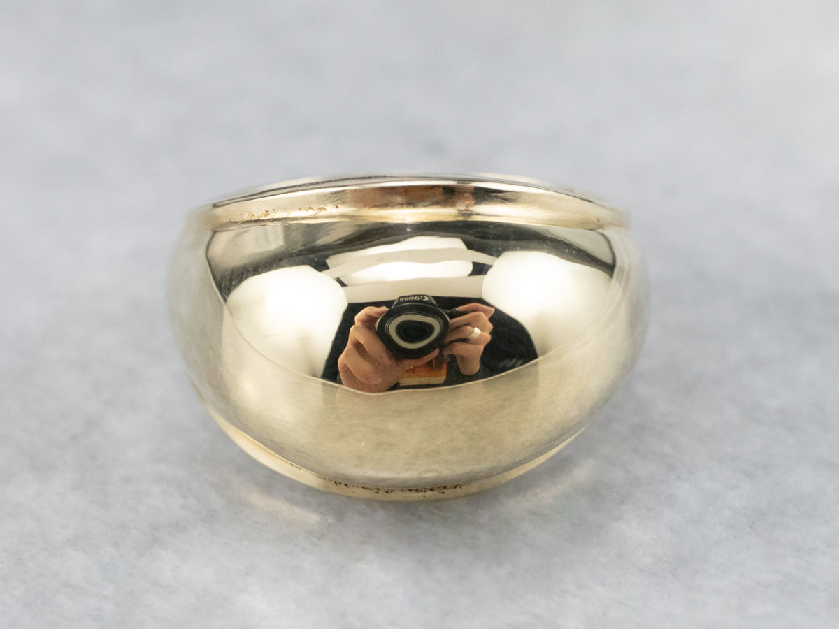 Domed Gold Band Ring