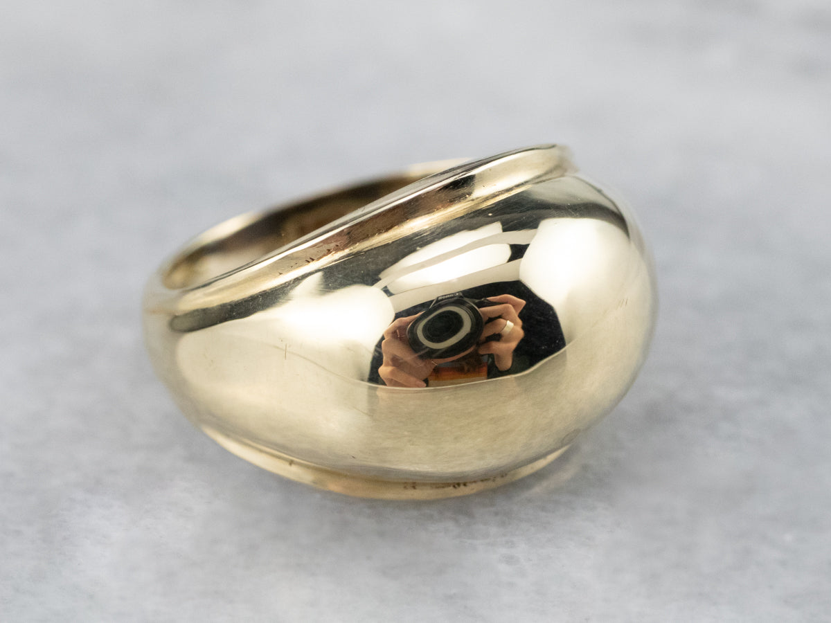 Domed Gold Band Ring