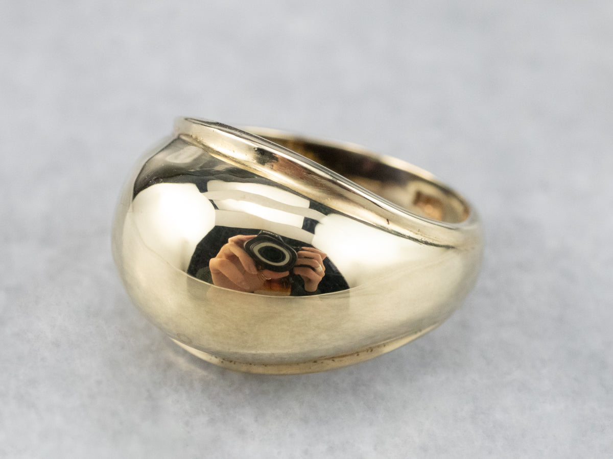 Domed Gold Band Ring