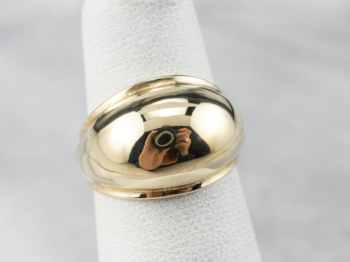 Domed Gold Band Ring