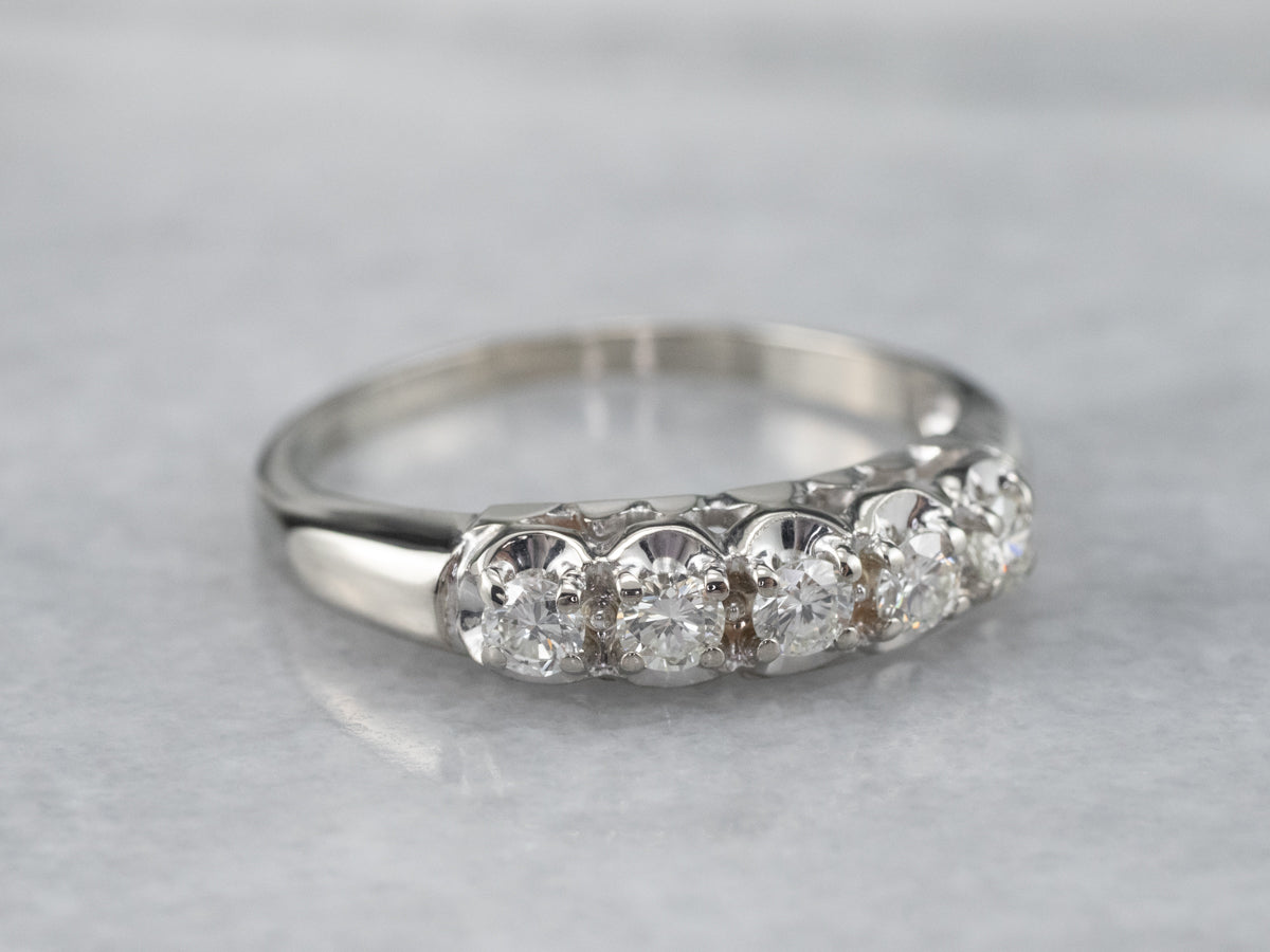 White Gold Diamond Band