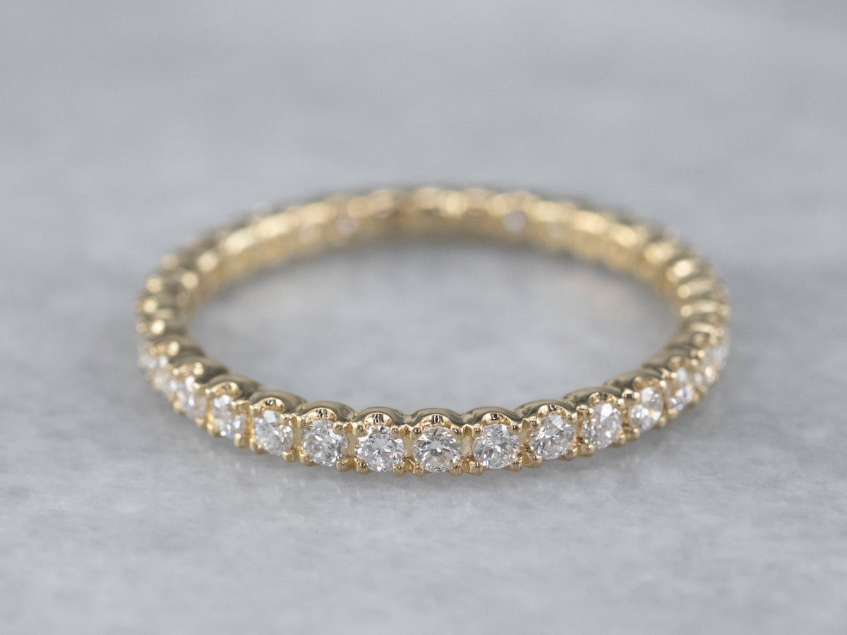 *RESERVED* Diamond Gold Eternity Wedding Band