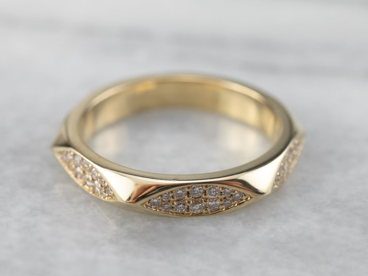 Modernist Gold Diamond Eternity Band