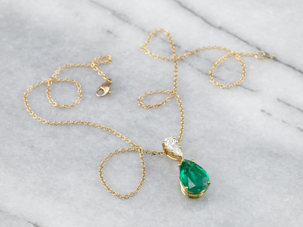 Gorgeous Emerald and Diamond Necklace