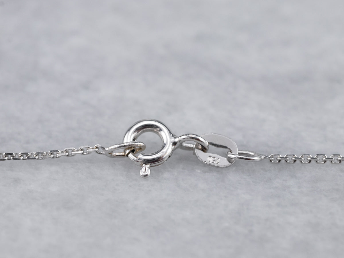 Minimalist white gold necklace deals