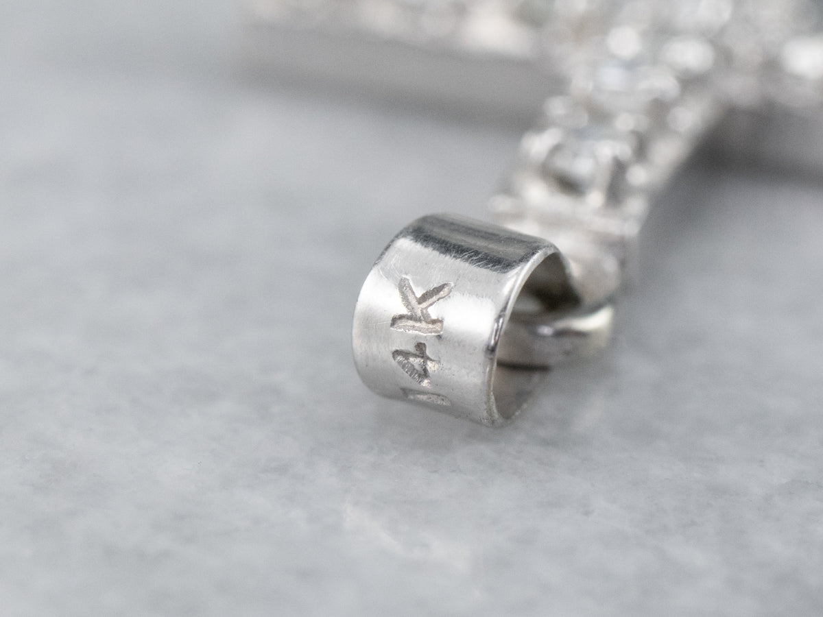 Diamond White Gold Cross Pendant