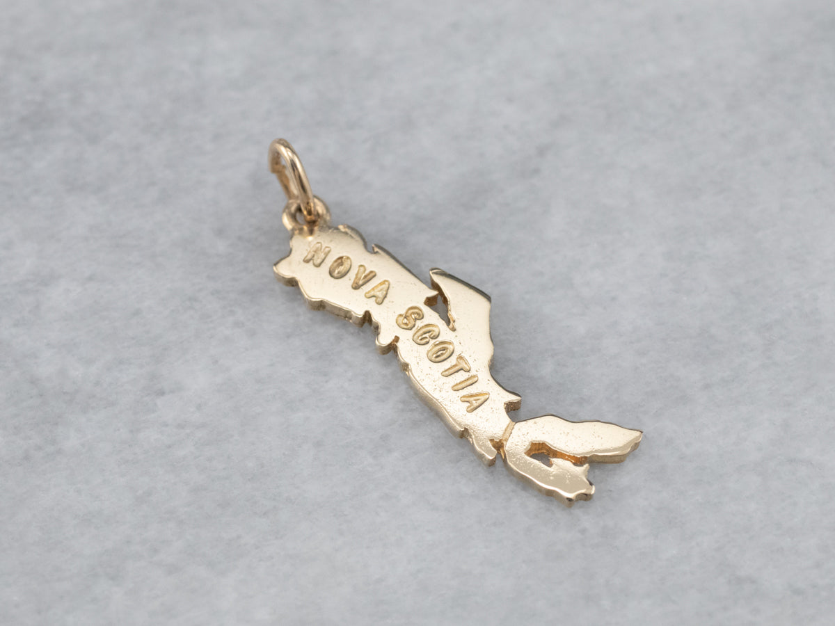 Nova Scotia Gold Charm Pendant