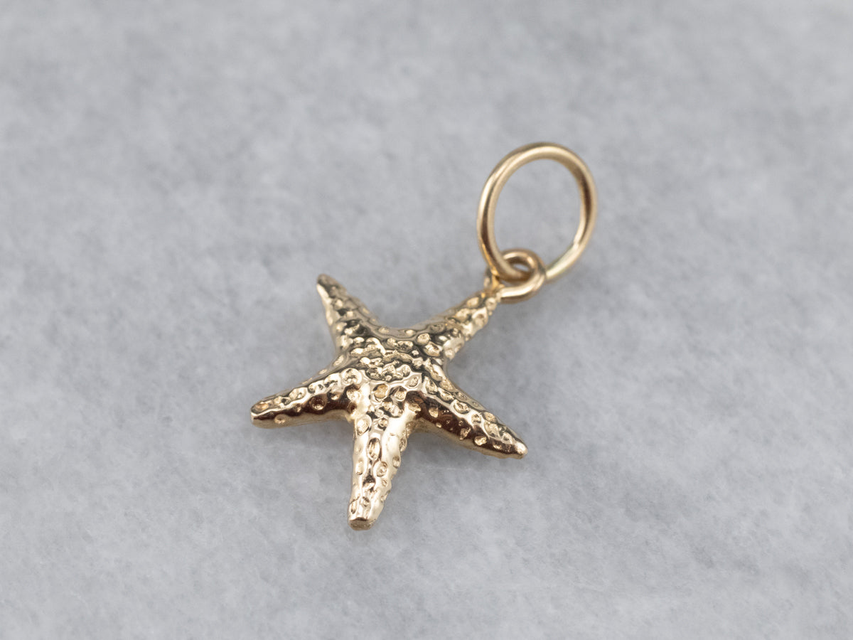 Gold Starfish Pendant Charm