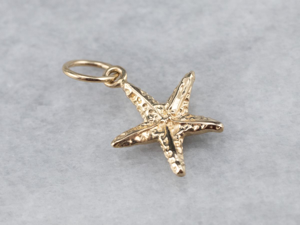 Gold Starfish Pendant Charm