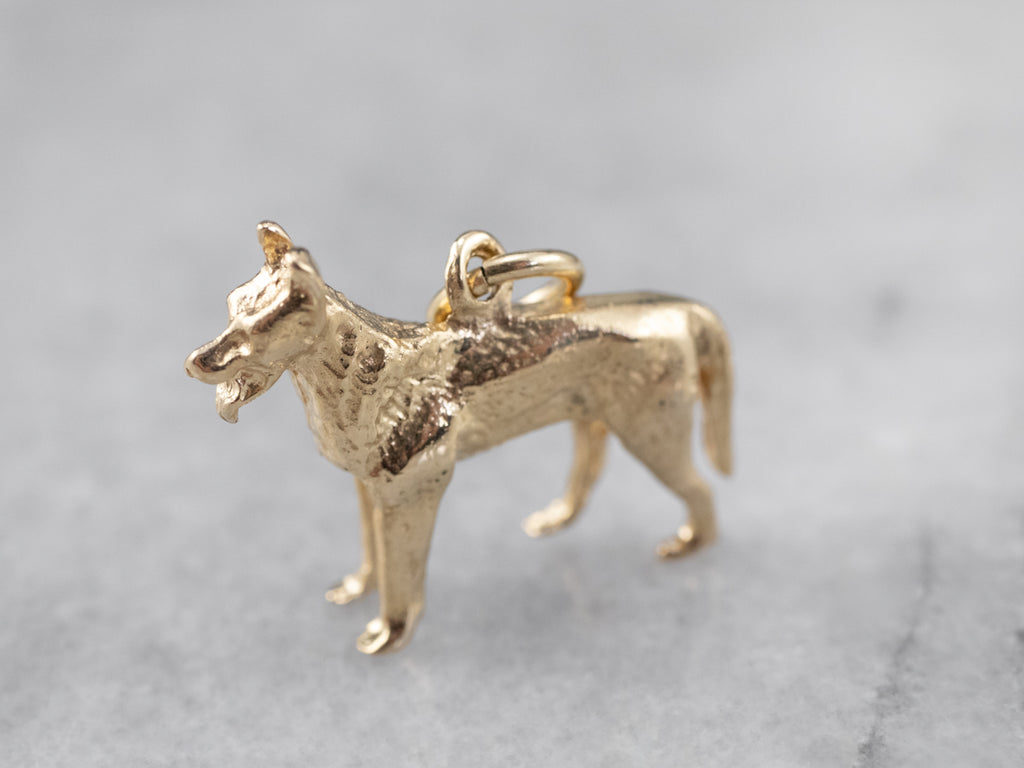 German Shepherd Gold Charm