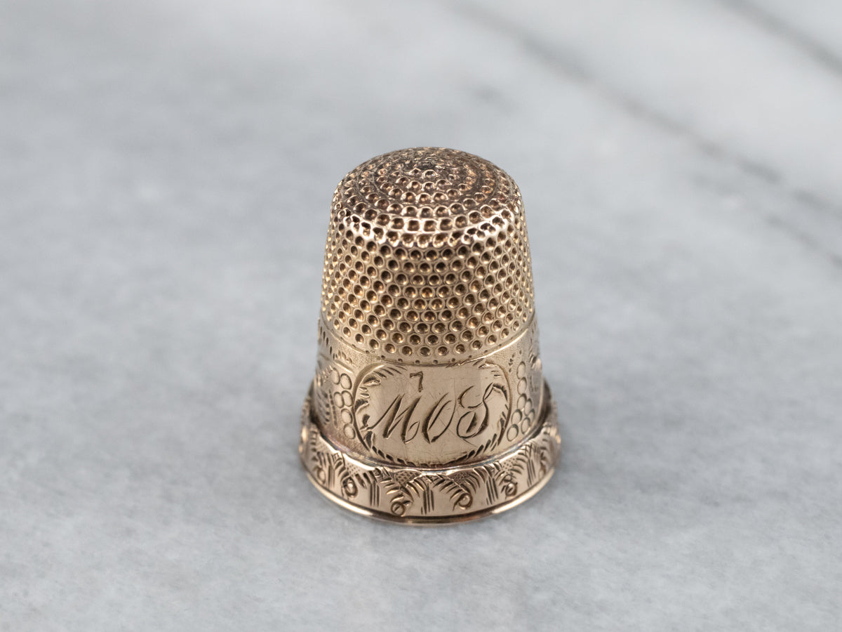 Victorian Rose Gold Thimble