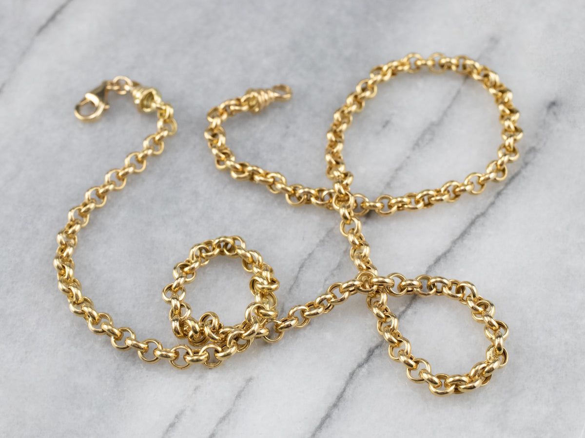 18K Yellow Gold Rolo Chain