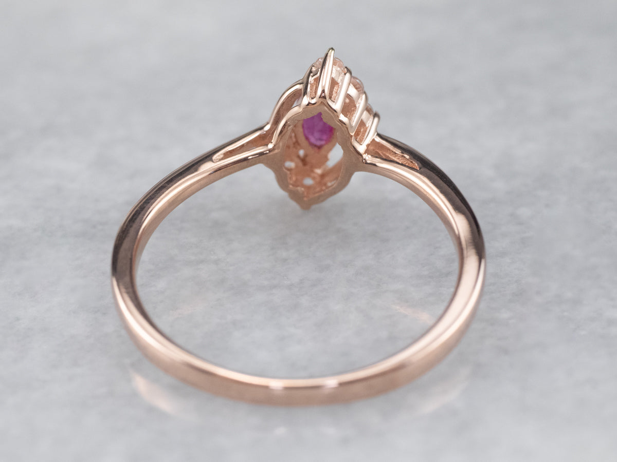 Ruby Diamond Rose Gold Ring