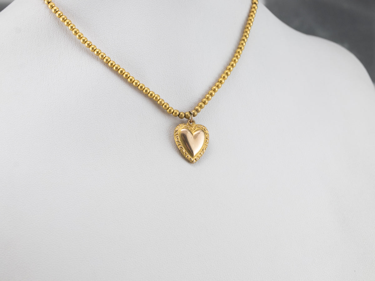 Vintage Gold Sweetheart Necklace