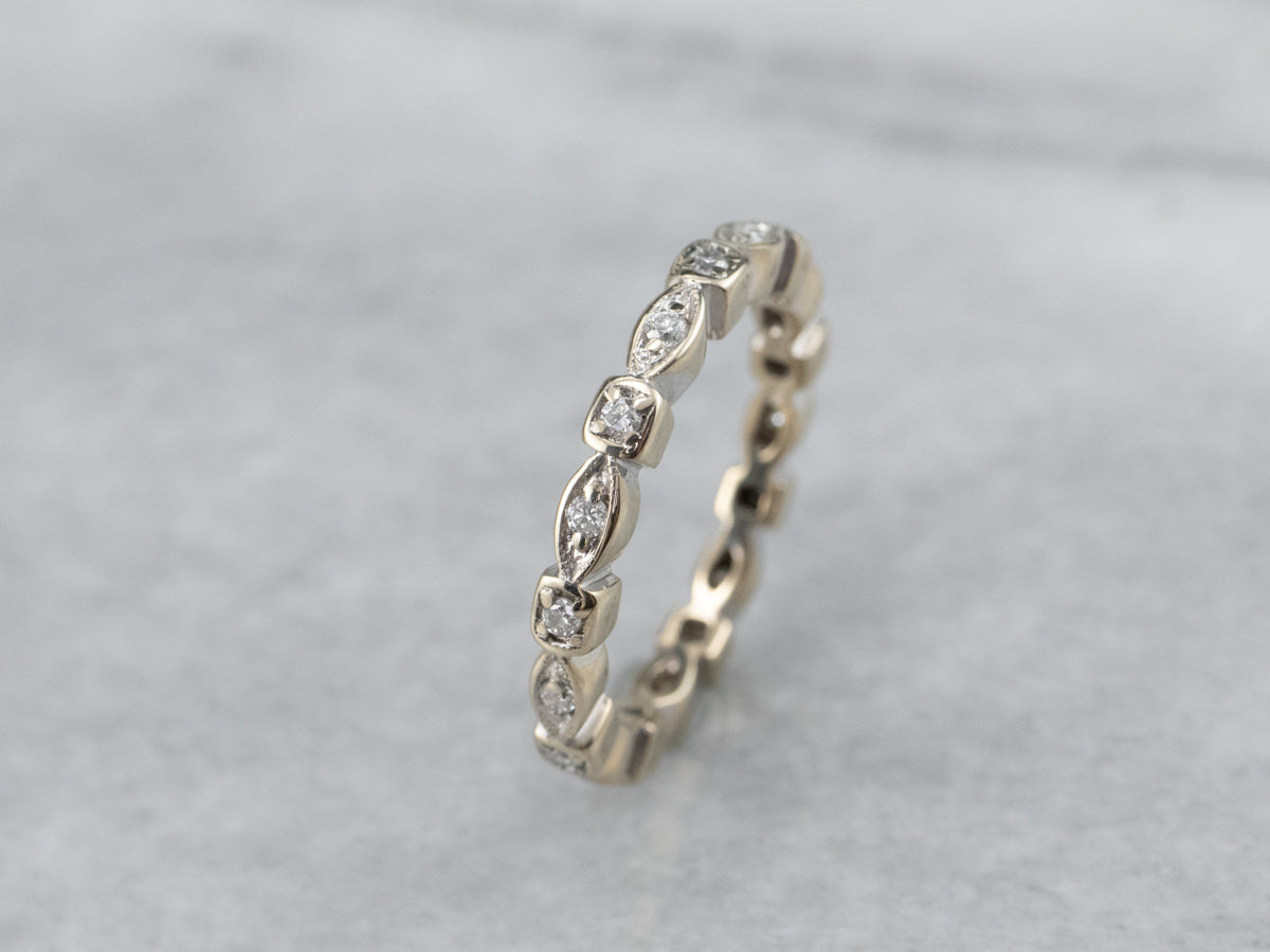 18K White Gold Diamond Eternity Band