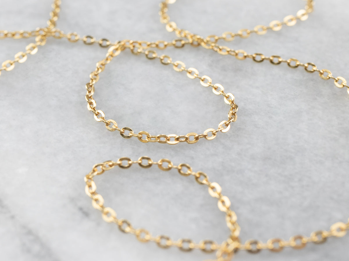 Yellow 18K Gold Cable Chain