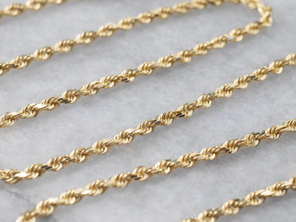 Yellow Gold Rope Twist Chain