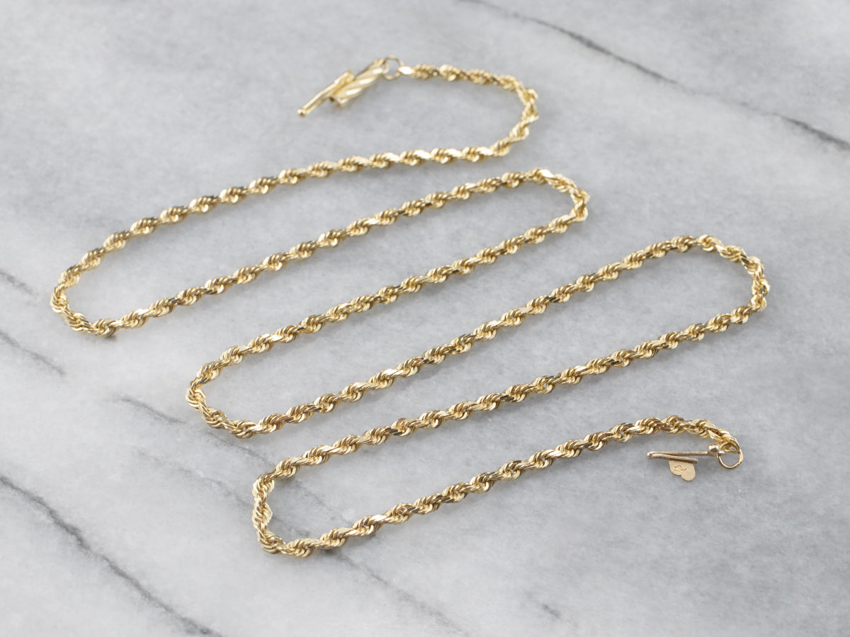 Yellow Gold Rope Twist Chain