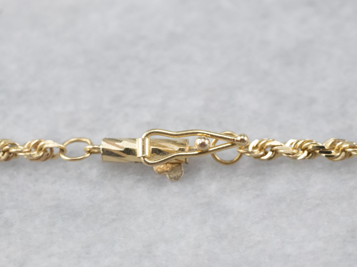 Yellow Gold Rope Twist Chain