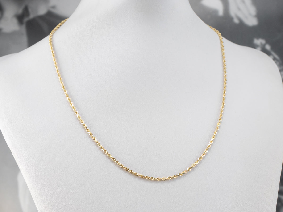 Yellow Gold Rope Twist Chain