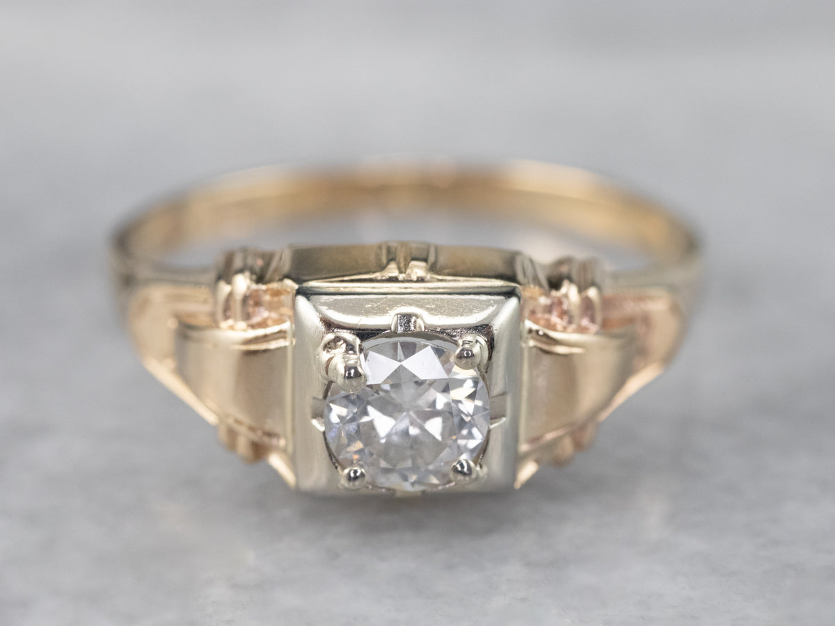 Illusion Head Diamond Solitaire Ring