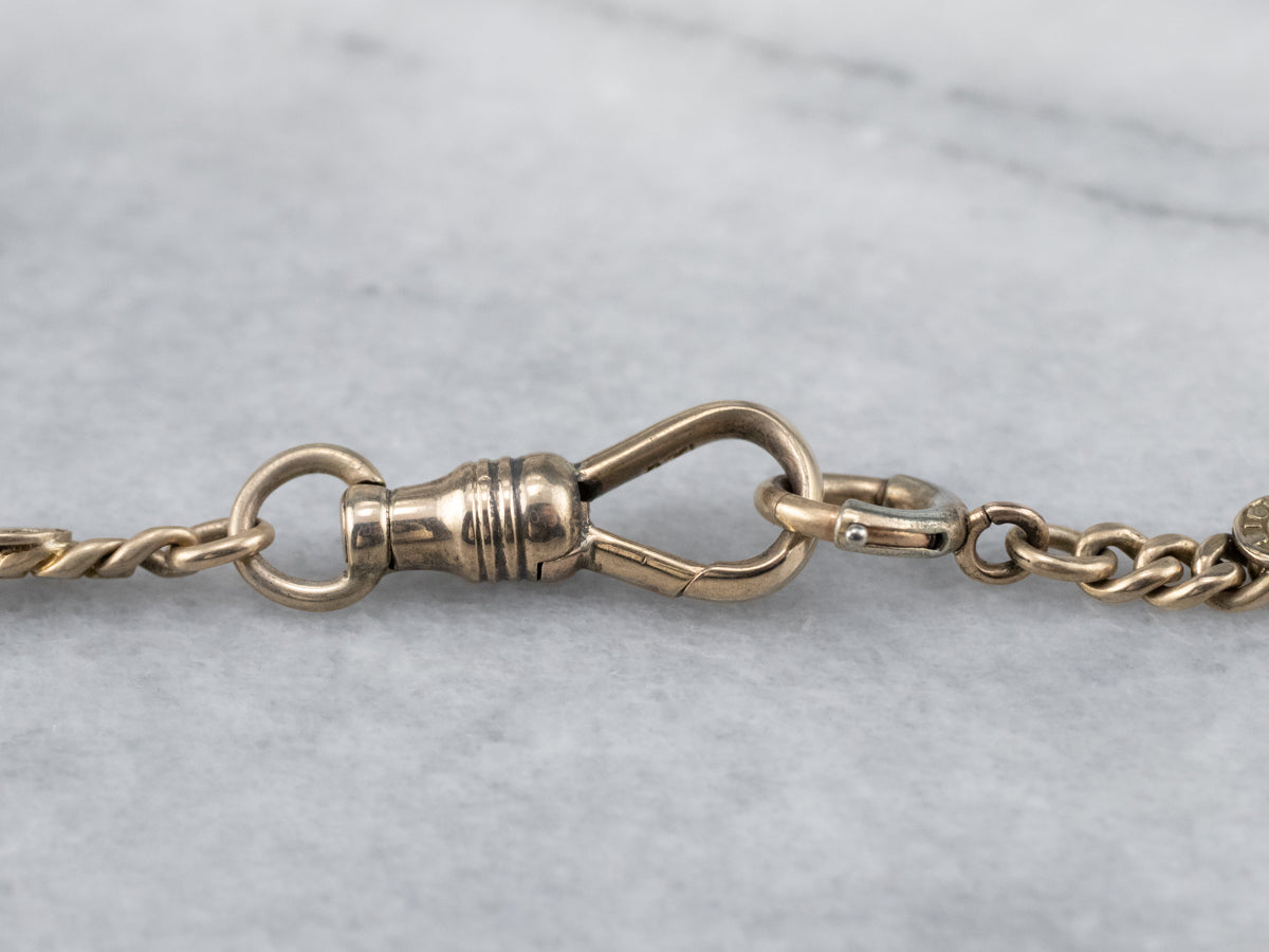 Vintage Curb Link Pocket Watch Chain