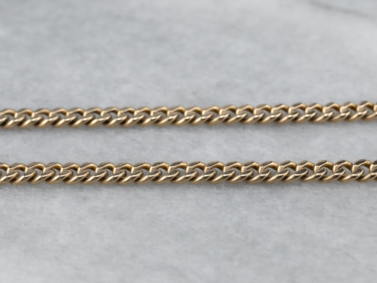 Vintage Curb Link Pocket Watch Chain