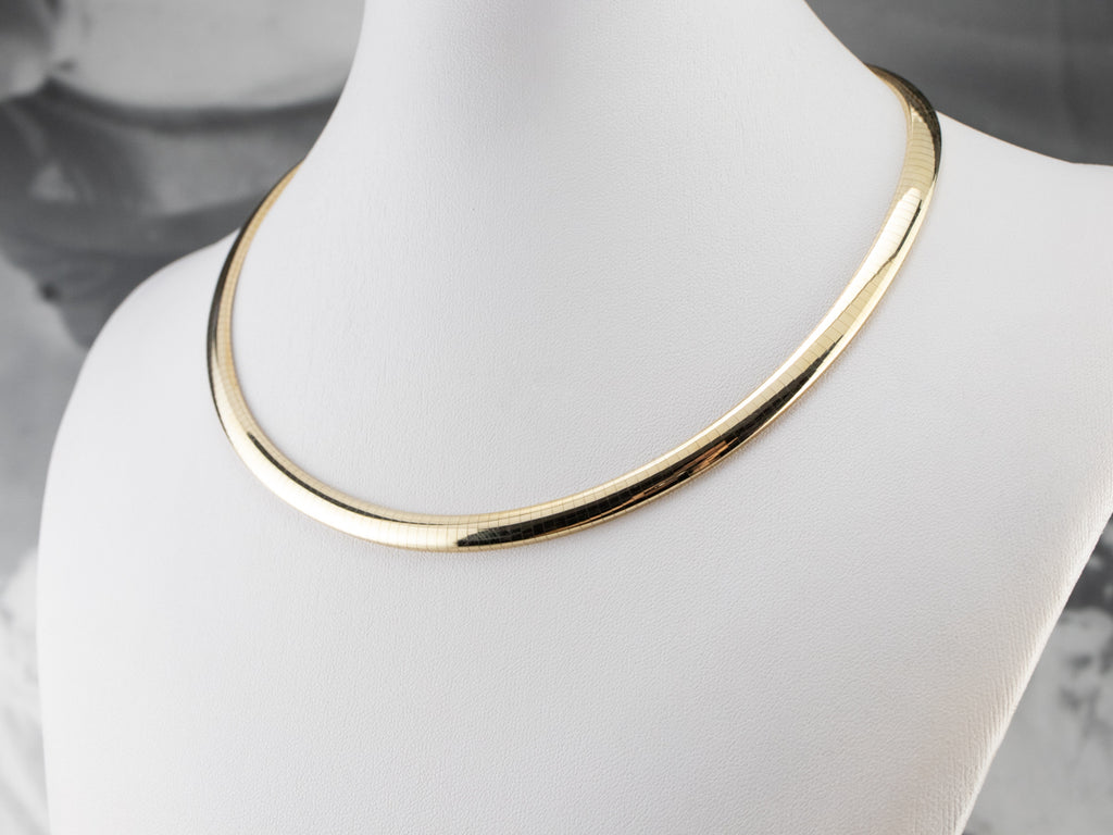 Omega necklace 14k yellow gold hotsell