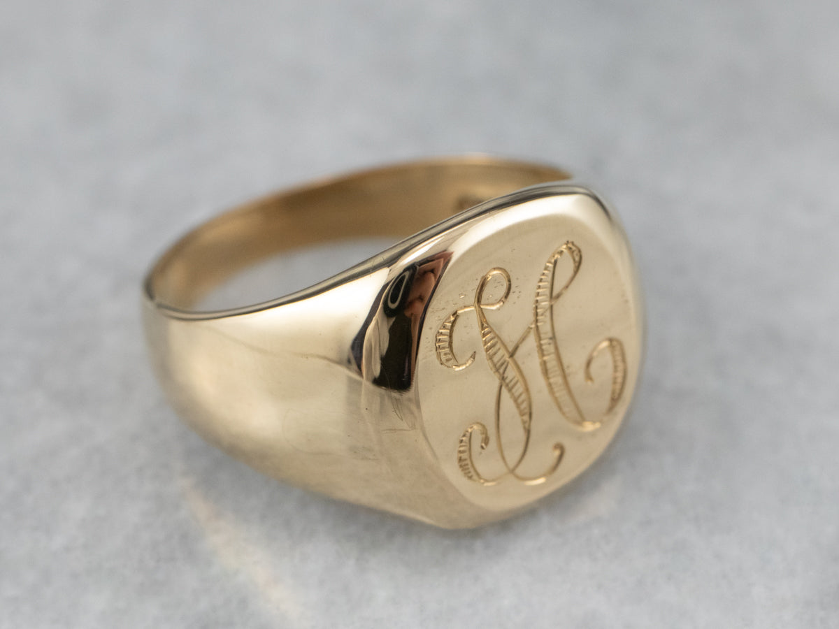 Classic Monogram Ring, Personalized Ring Jewelry