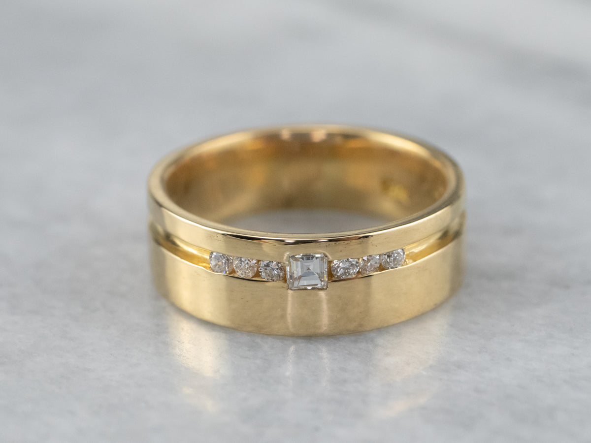 Modernist Channel Set Diamond Band