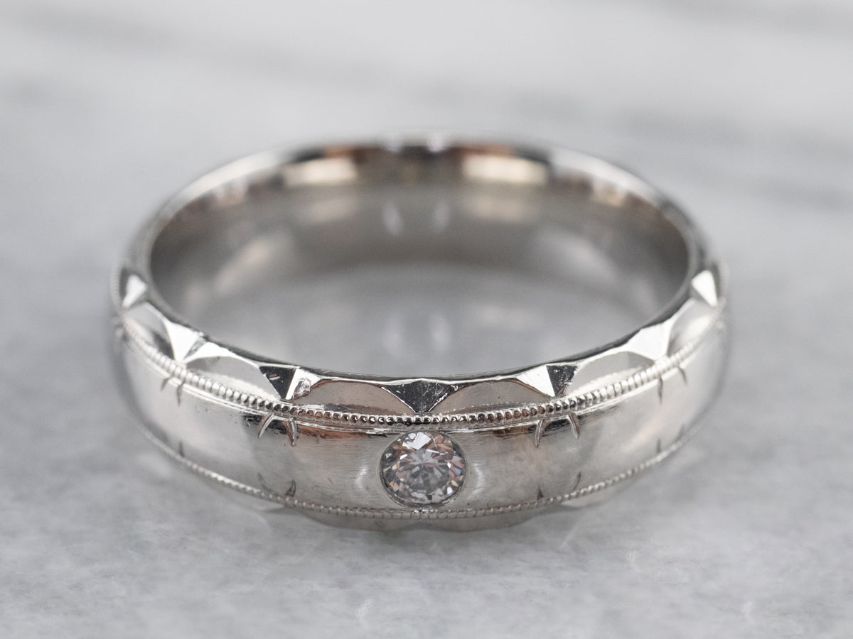 Platinum Gypsy Set Diamond Band